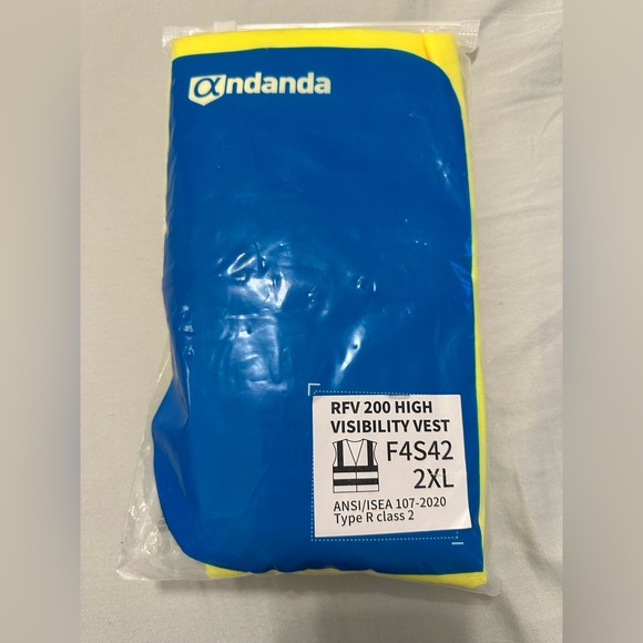 High Visibility Safety Vest with Reflective Stripes - Picture 4 of 6